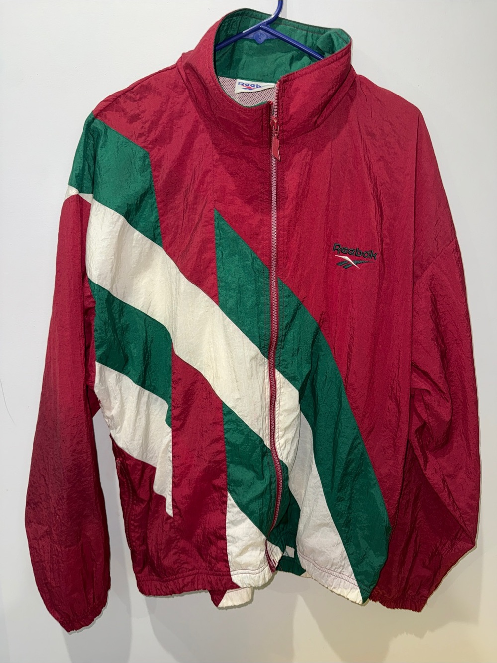 Vintage 90s Reebok Colorblock Windbreaker Jacket